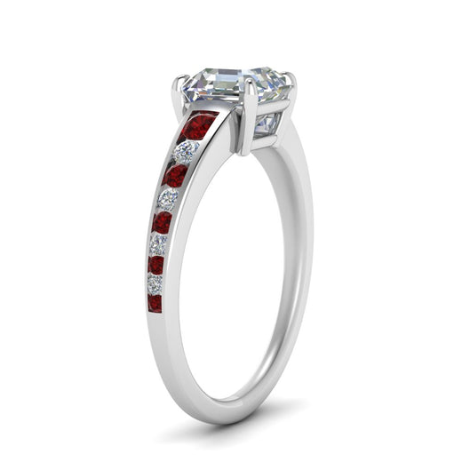 asscher-cut-swirl-engraved-channel-accent-diamond-engagement-ring-with-ruby-in-FD122866ASRGRUDR-NL-WG