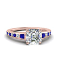 Thumbnail 4 - asscher-cut-swirl-engraved-channel-accent-diamond-engagement-ring-with-sapphire-in-FD122866ASRGSABL-NL-RG
