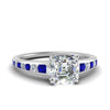 Load image into Gallery viewer, asscher-cut-swirl-engraved-channel-accent-diamond-engagement-ring-with-sapphire-in-FD122866ASRGSABL-NL-WG