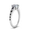 Load image into Gallery viewer, asscher-cut-swirl-engraved-channel-accent-engagement-ring-with-black-diamond-in-FD122866ASRGBLACK-NL-WG
