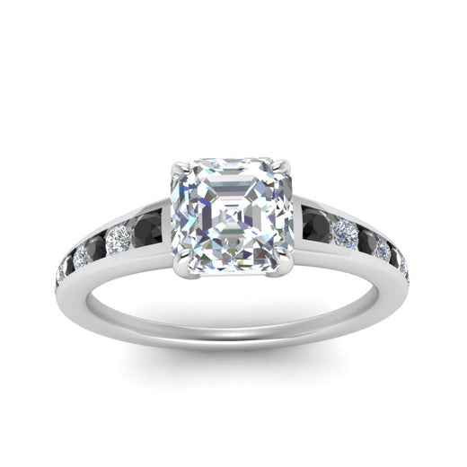 asscher-cut-swirl-engraved-channel-accent-engagement-ring-with-black-diamond-in-FD122866ASRGBLACK-NL-WG