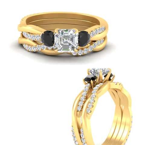 asscher-cut-three-stone-twisted-black-diamond-wedding-band-in-yellow-gold-fdens3301asgblackangle3-nl-yg.jpg