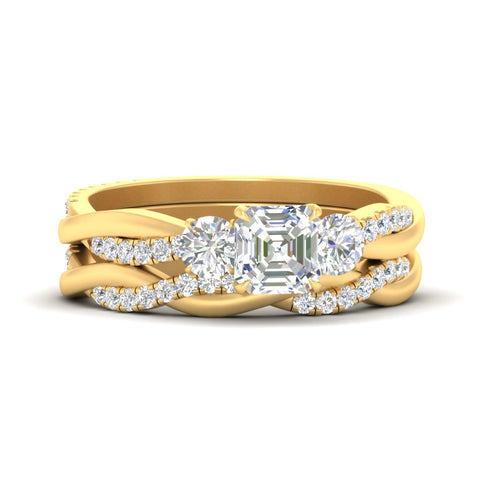 asscher-cut-three-stone-twisted-diamond-wedding-band-in-yellow-gold-fdens3301assleep-nl-yg.jpg