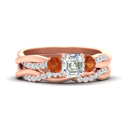 asscher-cut-three-stone-twisted-orange-sapphire-wedding-band-in-rose-gold-fdens3301asgsaorsleep-nl-rg.jpg