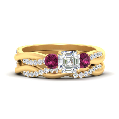 asscher-cut-three-stone-twisted-pink-sapphire-wedding-band-in-yellow-gold-fdens3301asgsadrpisleep-nl-yg.jpg