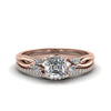 Load image into Gallery viewer, asscher-cut-twisted-diamond-bridal-set-in-14K-rose-gold-FD8300AS-NL-RG.jpg