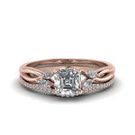 Load image into Gallery viewer, asscher-cut-twisted-diamond-bridal-set-in-14K-rose-gold-FD8300AS-NL-RG.jpg
