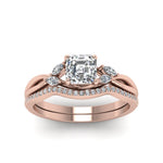 Load image into Gallery viewer, asscher-cut-twisted-diamond-bridal-set-in-14K-rose-gold-FD8300AS-NL-RG.jpg
