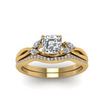 Load image into Gallery viewer, asscher-cut-twisted-diamond-bridal-set-in-14K-yellow-gold-FD8300AS-NL-YG.jpg