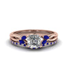 Load image into Gallery viewer, asscher-cut-twisted-diamond-bridal-set-with-blue-sapphire-in-14K-rose-gold-FD8300ASGSABL-NL-RG.jpg