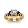 Load image into Gallery viewer, asscher-cut-twisted-diamond-bridal-set-with-blue-sapphire-in-14K-yellow-gold-FD8300ASGSABL-NL-YG.jpg