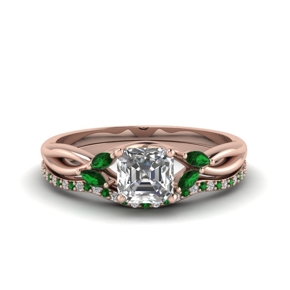 asscher-cut-twisted-diamond-bridal-set-with-emerald-in-14K-rose-gold-FD8300ASGEMGR-NL-RG.jpg