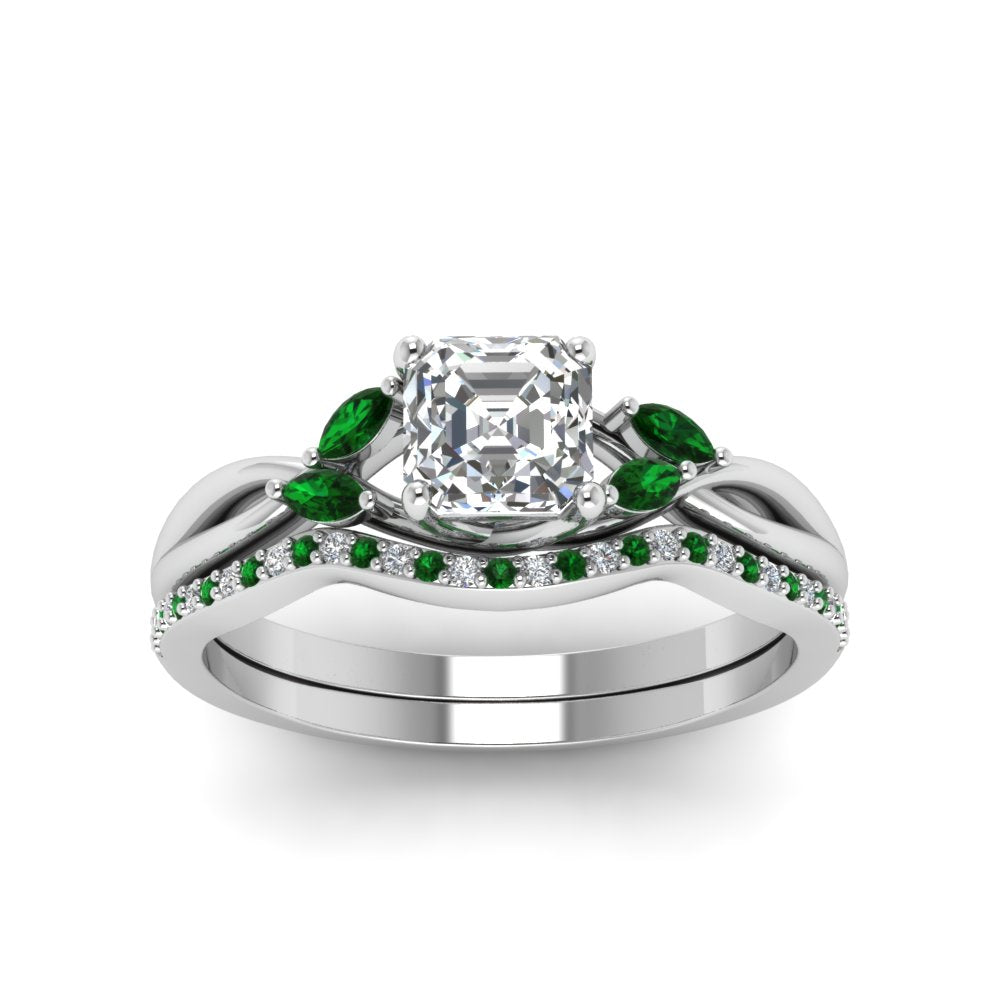 asscher-cut-twisted-diamond-bridal-set-with-emerald-in-14K-white-gold-FD8300ASGEMGR-NL-WG.jpg