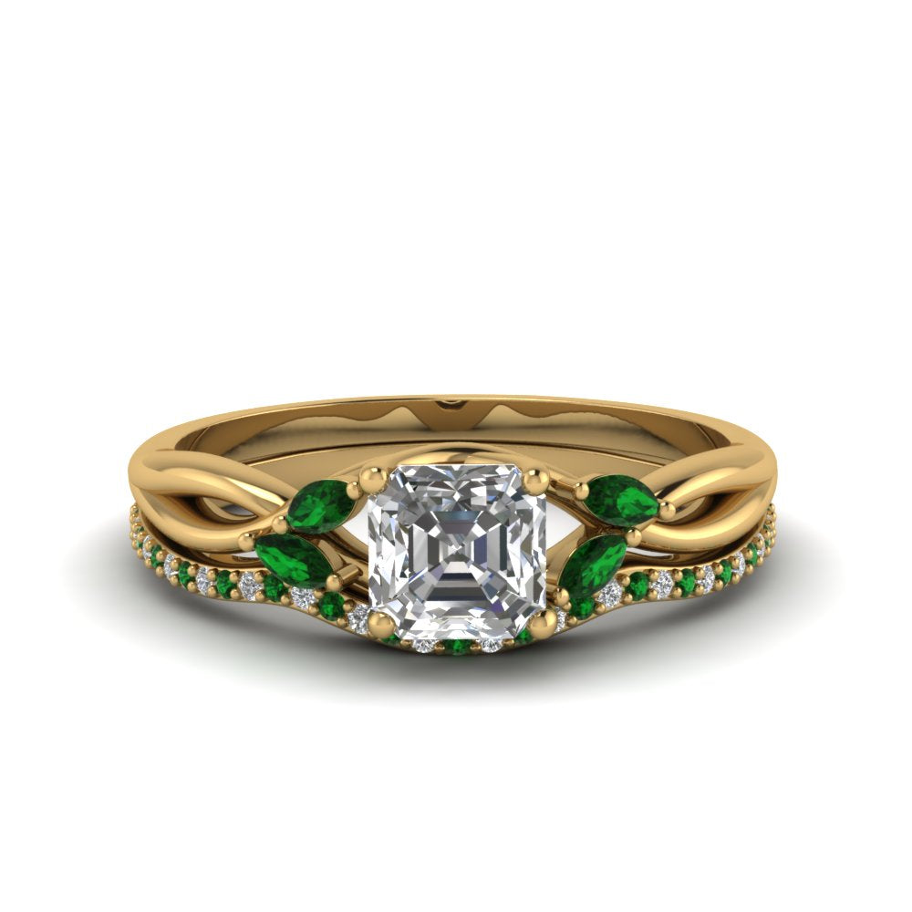 asscher-cut-twisted-diamond-bridal-set-with-emerald-in-14K-yellow-gold-FD8300ASGEMGR-NL-YG.jpg
