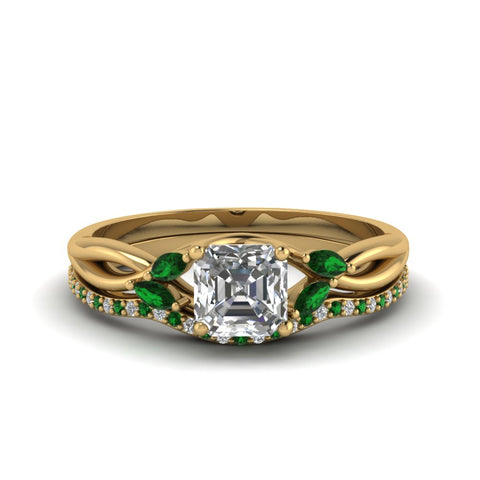 asscher-cut-twisted-diamond-bridal-set-with-emerald-in-14K-yellow-gold-FD8300ASGEMGR-NL-YG.jpg