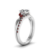 Load image into Gallery viewer, asscher-cut-twisted-diamond-bridal-set-with-ruby-in-14K-white-gold-FD8300ASGRUDR-NL-WG.jpg