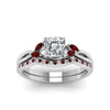 Load image into Gallery viewer, asscher-cut-twisted-diamond-bridal-set-with-ruby-in-14K-white-gold-FD8300ASGRUDR-NL-WG.jpg