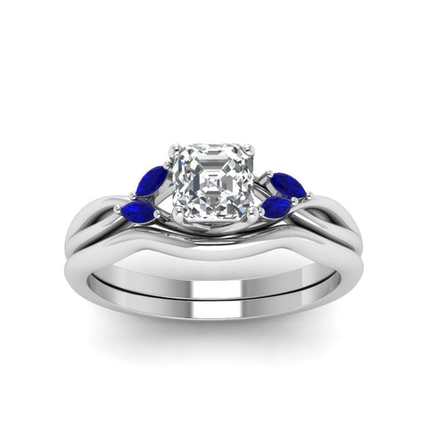 asscher-cut-twisted-diamond-ring-with-matching-curved-band-with-blue-sapphire-in-14K-white-gold-FD8300ASGSABL-NL-WG.jpg