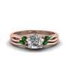 Load image into Gallery viewer, asscher-cut-twisted-diamond-ring-with-matching-curved-band-with-emerald-in-14K-rose-gold-FD8300ASGEMGR-NL-RG.jpg