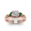 Load image into Gallery viewer, asscher-cut-twisted-diamond-ring-with-matching-curved-band-with-emerald-in-14K-rose-gold-FD8300ASGEMGR-NL-RG.jpg