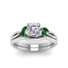 Load image into Gallery viewer, asscher-cut-twisted-diamond-ring-with-matching-curved-band-with-emerald-in-14K-white-gold-FD8300ASGEMGR-NL-WG.jpg