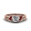 Load image into Gallery viewer, asscher-cut-twisted-diamond-ring-with-matching-curved-band-with-ruby-in-14K-rose-gold-FD8300ASGRUDR-NL-RG.jpg