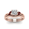 Load image into Gallery viewer, asscher-cut-twisted-diamond-ring-with-matching-curved-band-with-ruby-in-14K-rose-gold-FD8300ASGRUDR-NL-RG.jpg