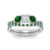 Load image into Gallery viewer, asscher-cut-twisted-floral-prong-emerald-wedding-set-in-white-gold-FD10257ASGEMGR-ANGLE5-NL-WG_047a3231-78ba-44c1-81a2-9485990f0d92?v=1756360098