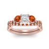 Load image into Gallery viewer, asscher-cut-twisted-floral-prong-orange-sapphire-wedding-set-in-rose-gold-FD10257ASGSAOR-ANGLE5-NL-RG_e07d56bf-112d-42e4-aacb-1f2f538f69fc?v=1756360098