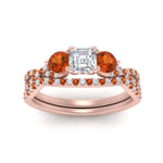 Load image into Gallery viewer, asscher-cut-twisted-floral-prong-orange-sapphire-wedding-set-in-rose-gold-FD10257ASGSAOR-ANGLE5-NL-RG_e07d56bf-112d-42e4-aacb-1f2f538f69fc?v=1756360098
