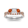 Load image into Gallery viewer, asscher-cut-twisted-floral-prong-orange-sapphire-wedding-set-in-white-gold-FD10257ASGSAOR-ANGLE5-NL-WG_cae3982c-e928-4e60-a03d-0510667e03c3?v=1756360098