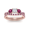 Load image into Gallery viewer, asscher-cut-twisted-floral-prong-pink-sapphire-wedding-set-in-rose-gold-FD10257ASGSADRPI-ANGLE5-NL-RG_588d2b46-a59c-4deb-b62b-3be821317645?v=1756360097