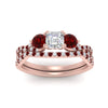 Load image into Gallery viewer, asscher-cut-twisted-floral-prong-ruby-wedding-set-in-rose-gold-FD10257ASGRUDR-ANGLE5-NL-RG_3c0536f6-73f7-48e6-ab94-f496d04120b9?v=1756360097