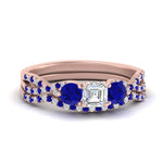 Load image into Gallery viewer, asscher-cut-twisted-floral-prong-sapphire-wedding-set-in-rose-gold-FD10257ASGSABL-NL-RG_c0456871-a9f6-439a-ae1c-25c517ec5419?v=1756360098

