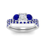 Load image into Gallery viewer, asscher-cut-twisted-floral-prong-sapphire-wedding-set-in-white-gold-FD10257ASGSABL-ANGLE5-NL-WG?v=1756359941
