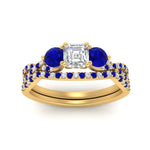Load image into Gallery viewer, asscher-cut-twisted-floral-prong-sapphire-wedding-set-in-yellow-gold-FD10257ASGSABL-ANGLE5-NL-YG?v=1756359941
