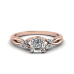 Load image into Gallery viewer, asscher-cut-twisted-petal-diamond-engagement-ring-in-14K-rose-gold-FD8300ASR-NL-RG.jpg
