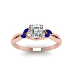 Load image into Gallery viewer, asscher-cut-twisted-petal-diamond-engagement-ring-with-blue-sapphire-in-14K-rose-gold-FD8300ASRGSABL-NL-RG.jpg
