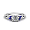 Load image into Gallery viewer, asscher-cut-twisted-petal-diamond-engagement-ring-with-blue-sapphire-in-14K-white-gold-FD8300ASRGSABL-NL-WG.jpg