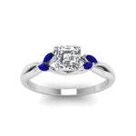 Load image into Gallery viewer, asscher-cut-twisted-petal-diamond-engagement-ring-with-blue-sapphire-in-14K-white-gold-FD8300ASRGSABL-NL-WG.jpg
