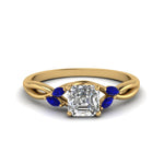 Load image into Gallery viewer, asscher-cut-twisted-petal-diamond-engagement-ring-with-blue-sapphire-in-14K-yellow-gold-FD8300ASRGSABL-NL-YG.jpg

