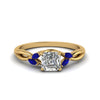 Load image into Gallery viewer, asscher-cut-twisted-petal-diamond-engagement-ring-with-blue-sapphire-in-14K-yellow-gold-FD8300ASRGSABL-NL-YG.jpg