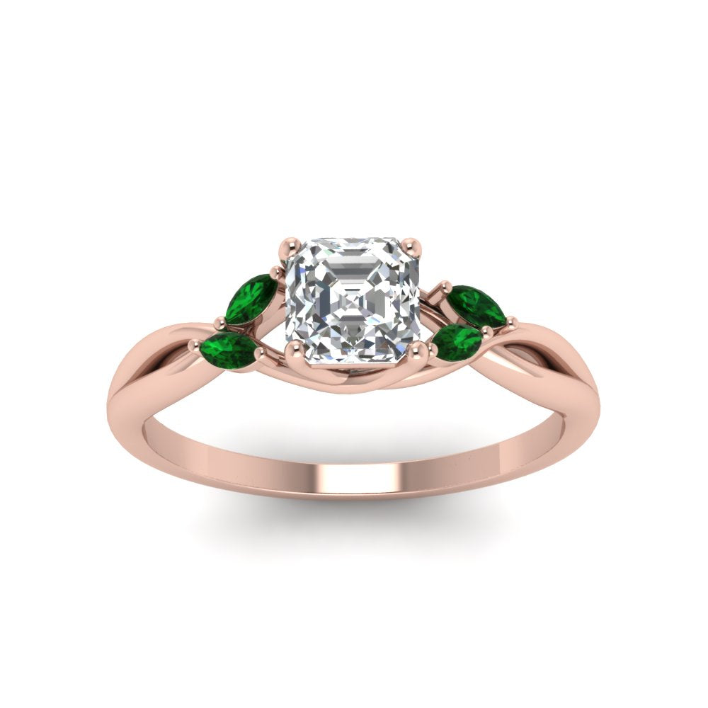 asscher-cut-twisted-petal-diamond-engagement-ring-with-emerald-in-14K-rose-gold-FD8300ASRGEMGR-NL-RG.jpg