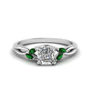 Load image into Gallery viewer, asscher-cut-twisted-petal-diamond-engagement-ring-with-emerald-in-14K-white-gold-FD8300ASRGEMGR-NL-WG.jpg