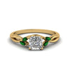 Load image into Gallery viewer, asscher-cut-twisted-petal-diamond-engagement-ring-with-emerald-in-14K-yellow-gold-FD8300ASRGEMGR-NL-YG.jpg
