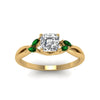 Load image into Gallery viewer, asscher-cut-twisted-petal-diamond-engagement-ring-with-emerald-in-14K-yellow-gold-FD8300ASRGEMGR-NL-YG.jpg