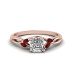 Load image into Gallery viewer, asscher-cut-twisted-petal-diamond-engagement-ring-with-ruby-in-14K-rose-gold-FD8300ASRGRUDR-NL-RG.jpg

