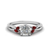 Load image into Gallery viewer, asscher-cut-twisted-petal-diamond-engagement-ring-with-ruby-in-14K-white-gold-FD8300ASRGRUDR-NL-WG.jpg