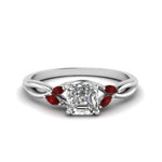Load image into Gallery viewer, asscher-cut-twisted-petal-diamond-engagement-ring-with-ruby-in-14K-white-gold-FD8300ASRGRUDR-NL-WG.jpg
