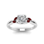 Load image into Gallery viewer, asscher-cut-twisted-petal-diamond-engagement-ring-with-ruby-in-14K-white-gold-FD8300ASRGRUDR-NL-WG.jpg
